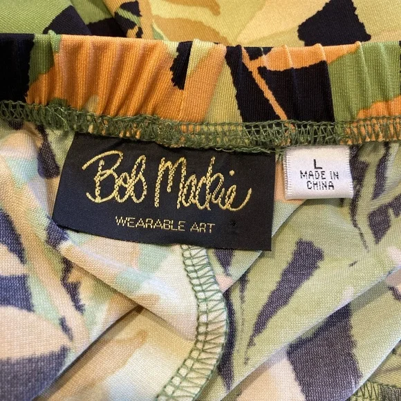 Bob Mackie wearable art large wide leg tropical pants - Picture 5 of 7
